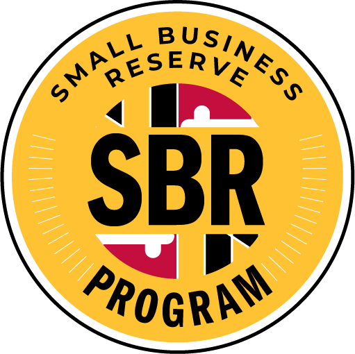 Maryland Small Business Reserve (SBR) Program seal.